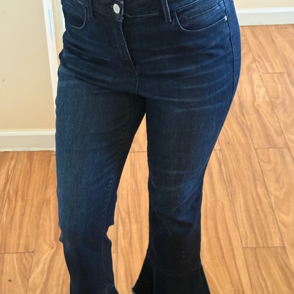 bebe Dark Indigo Flare Jeans